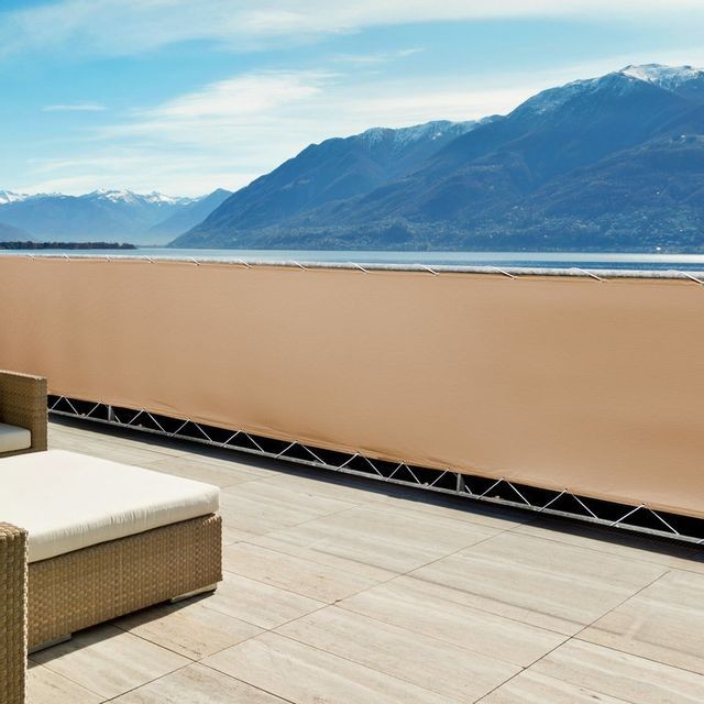 Windhager - Brise vue pour balcon 98% occultant 5 m x hauteur 0.9 m beige MALTA Windhager  - Claustras Windhager