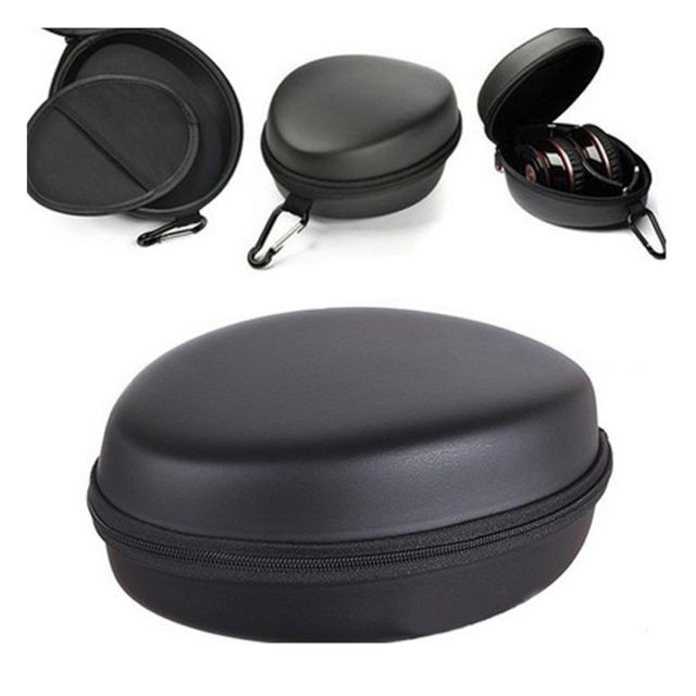 Wewoo - Coque Protection Sac de transport portable EVA antichoc pour casque, avec mousqueton (noir) Wewoo  - Ecouteurs intra-auriculaires Sans bluetooth
