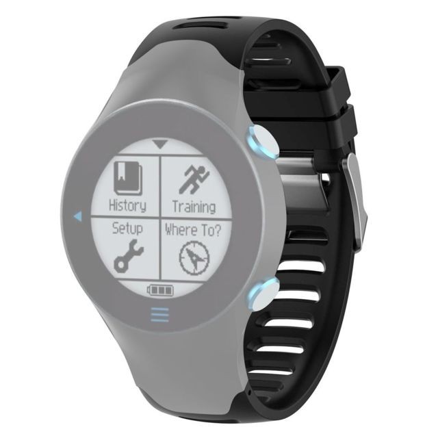 Wewoo - Bracelet pour montre connectée de en silicone Smartwatch Garmin Forerunner 610 noir Wewoo  - Montre et bracelet connectés