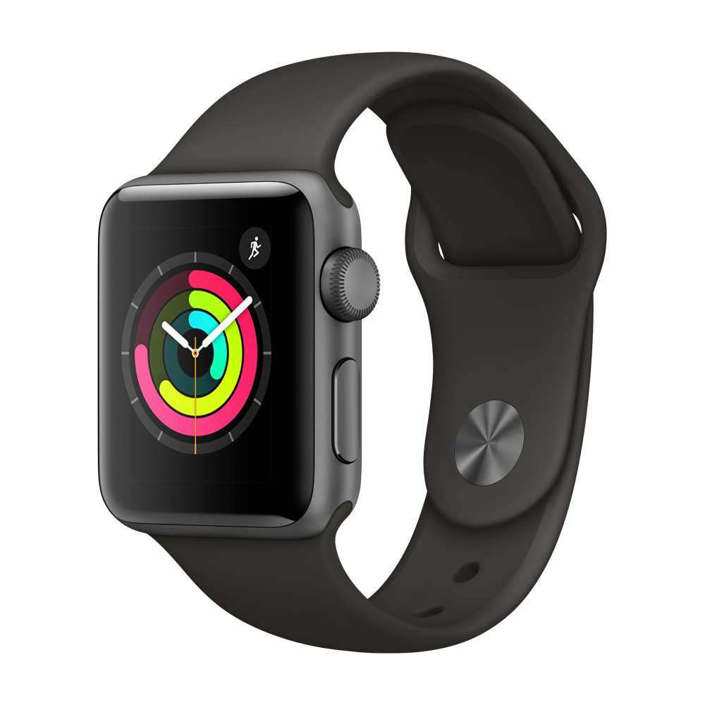 Apple Watch Apple Watch 3 38 - Alu noir / Bracelet Sport gris