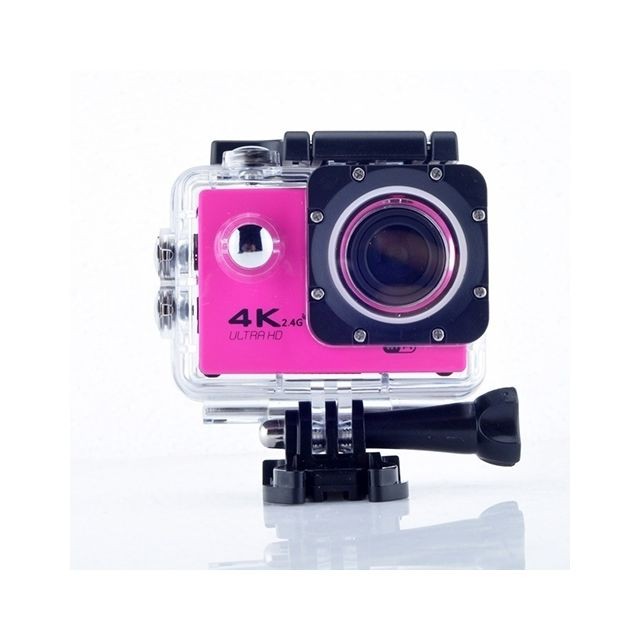 Wewoo - Obturateur WIFI caméra étanche Action à vélo 4K Ultra Diving 60PFS Casque Cam Sports sous-marins 1080P (Rose) Wewoo   - Action cam