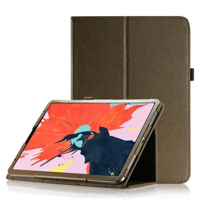 Wewoo - Housse Étui Coque en cuir à rabat horizontal Texture Litchi pour iPad Pro 11 pouces 2018avec support et fonction Veille / Réveil Marron Wewoo - Accessoires iPad Accessoire Tablette