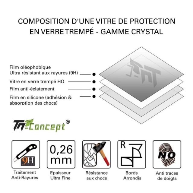 Concept Sony Xperia M2 Vitre de Protection Crystal TM Concept® 