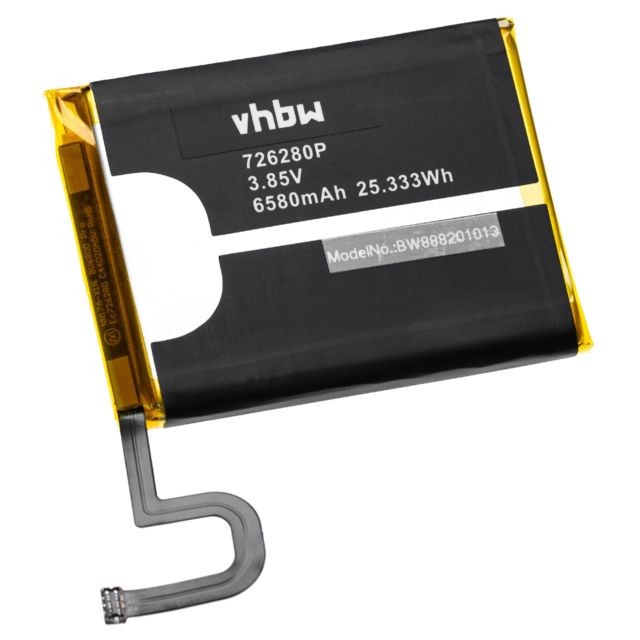 Vhbw - vhbw batterie remplace Blackview 726280P pour smartphone (6580mAh, 3.85V, Li-Ion) Vhbw - Batterie téléphone