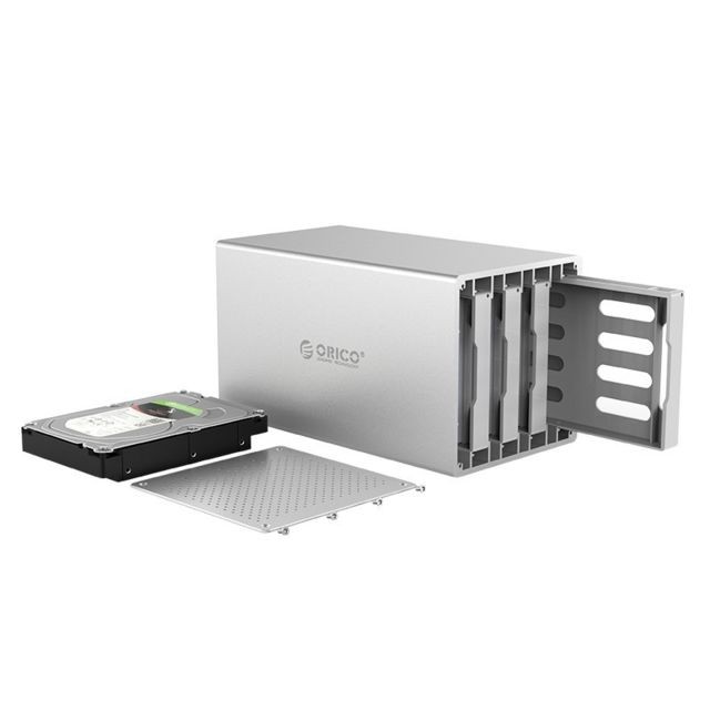 Wewoo Honeycomb Series Boîtier HDD / SSD en alliage d'aluminium à 4 baies SATA 3,5 pouces SATA USB-C / Type-Ccapacité de support maximale 40 To
