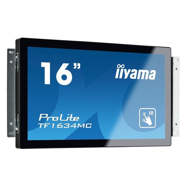 Iiyama - iiyama ProLite TF1634MC-B6X moniteur à écran tactile 39,6 cm (15.6"") 1366 x 768 pixels Noir Plusieurs pressions - Moniteur PC 16 pouces