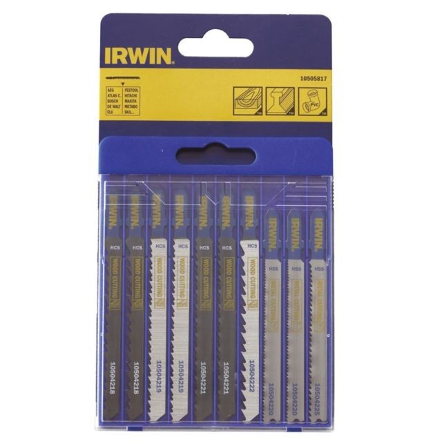 Irwin - Irwin Set de 10 Lames de scies sauteuses de  10505817 Irwin  - Outils de coupe Irwin