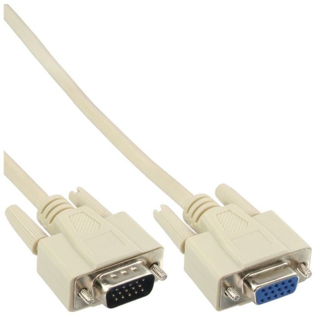 Inline - Rallonge VGA, InLine®, 15 broches HD mâle/fem., 10m Inline  - Câble et Connectique