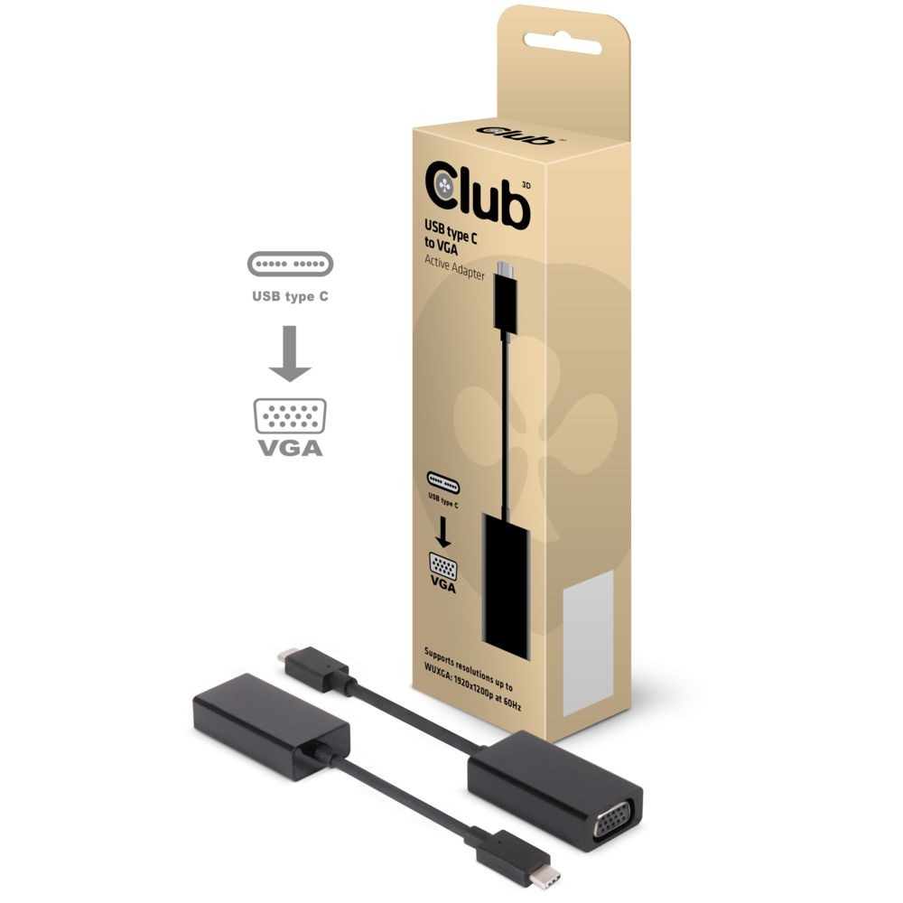 Club 3D CLUB3D USB 3.1 Type C to VGA Active Adapter