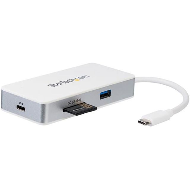 Startech -Adaptateur multiport USB-C avec lecteur de carte SD (UHS-II), Power Delivery 100 W et ports HDMI 4K, GbE et USB 3.0 Startech  - Station d'accueil PC portable