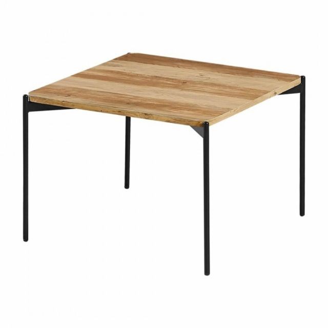 Zons - Table basse carré pieds métal noir style industriel 60cm Zons  - Zons
