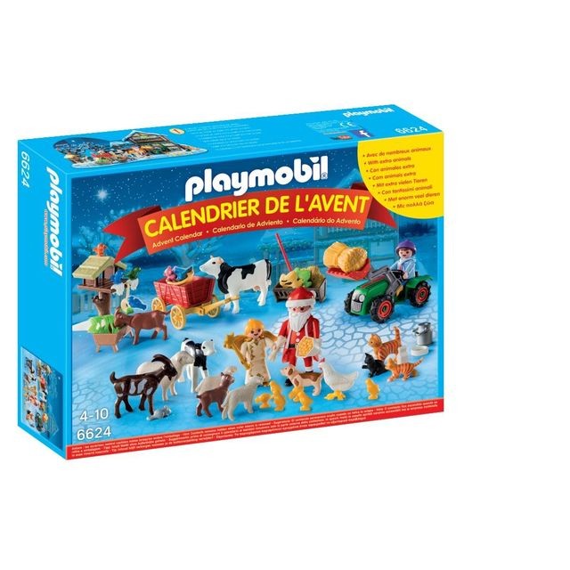 Playmobil - Calendrier de l'Avent ""Père Noël à la ferme"" - 6624 Playmobil  - Calendrier de l'avent original Jeux & Jouets