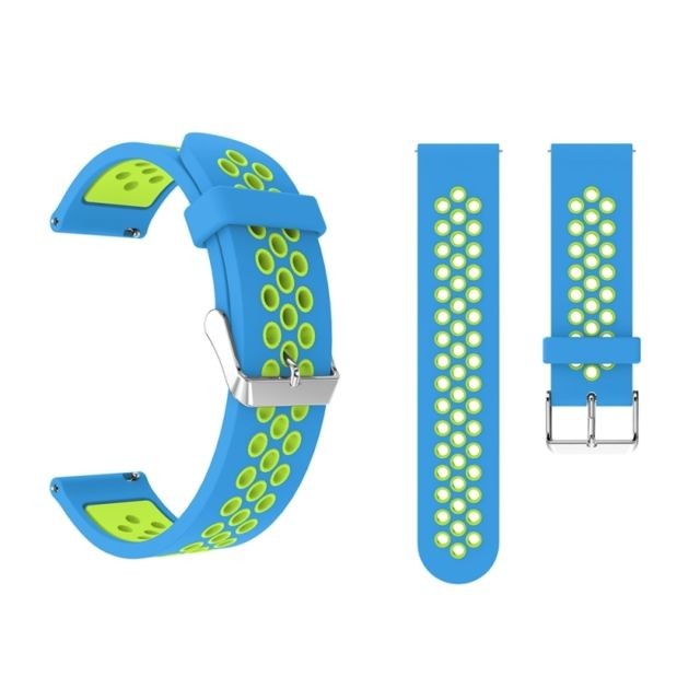 Wewoo - Boucle métallique bande de montre bracelet en silicone trou rond bicolore pour Galaxy Watch Active 20mm Wewoo - Idées cadeaux anniversaire