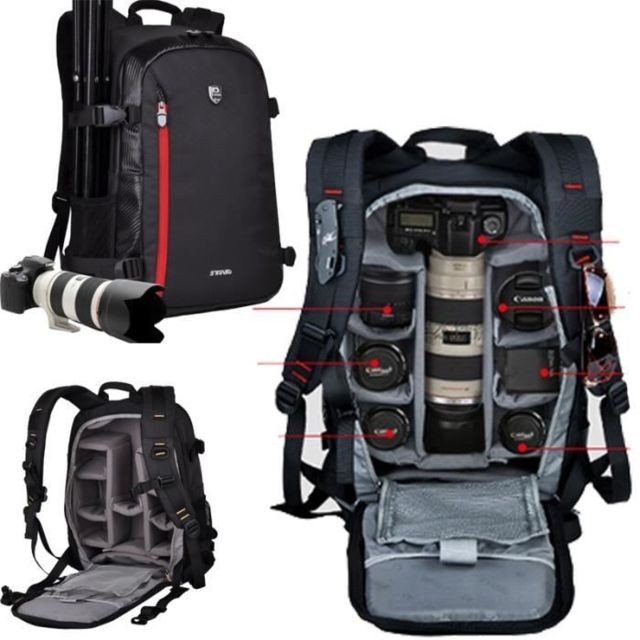 Swissant - SWISSANT®noir sac a dos appareil photo reflex imperméable pour canon pour nikon. sac de voyage. sac photo bandoulière reflex - Autres Accessoires