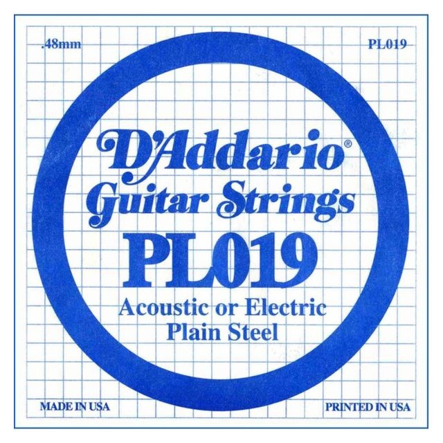 D'Addario - D'addario PL019 - Corde au détail 019 guitare électrique - Acier plein D'Addario  - Accessoires instruments à cordes