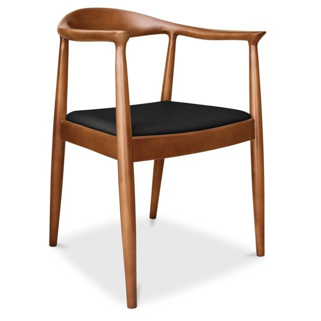 Chaises Privatefloor Chaise design scandinave Fridolf Wegner Style - Tissu