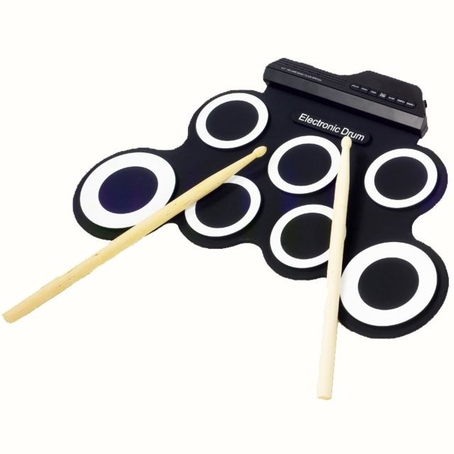 Wewoo - instruments de musique Batterie électronique USB en rouleau à main portable silicone (noir) Wewoo  - Autres percussions