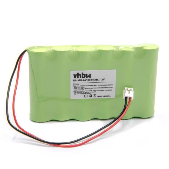Câble antenne Vhbw vhbw NiMH Batterie 1800mAh (7.2V) pour stimulateur musculaire Compex Sport 3 Vascular, Sport 400, Sport Tens, Top Fitness