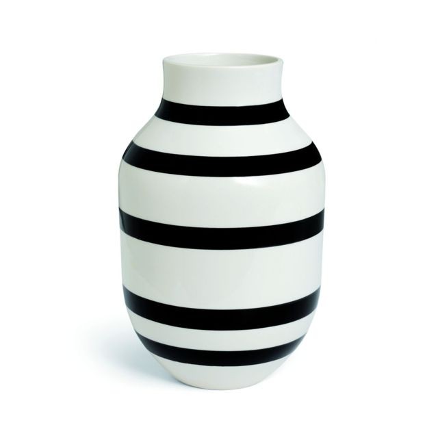 Kahler Design - Vase en céramique Omaggio  - H 30,5 cm - noir - Vases Blanc noir or