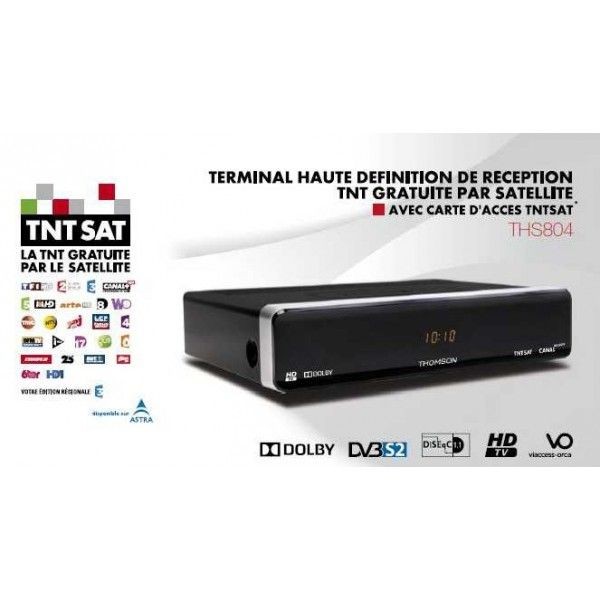 Thomson - Récepteur satellite TNT HD - THS804 - Noir - TNT (Télévision Numérique Terrestre)