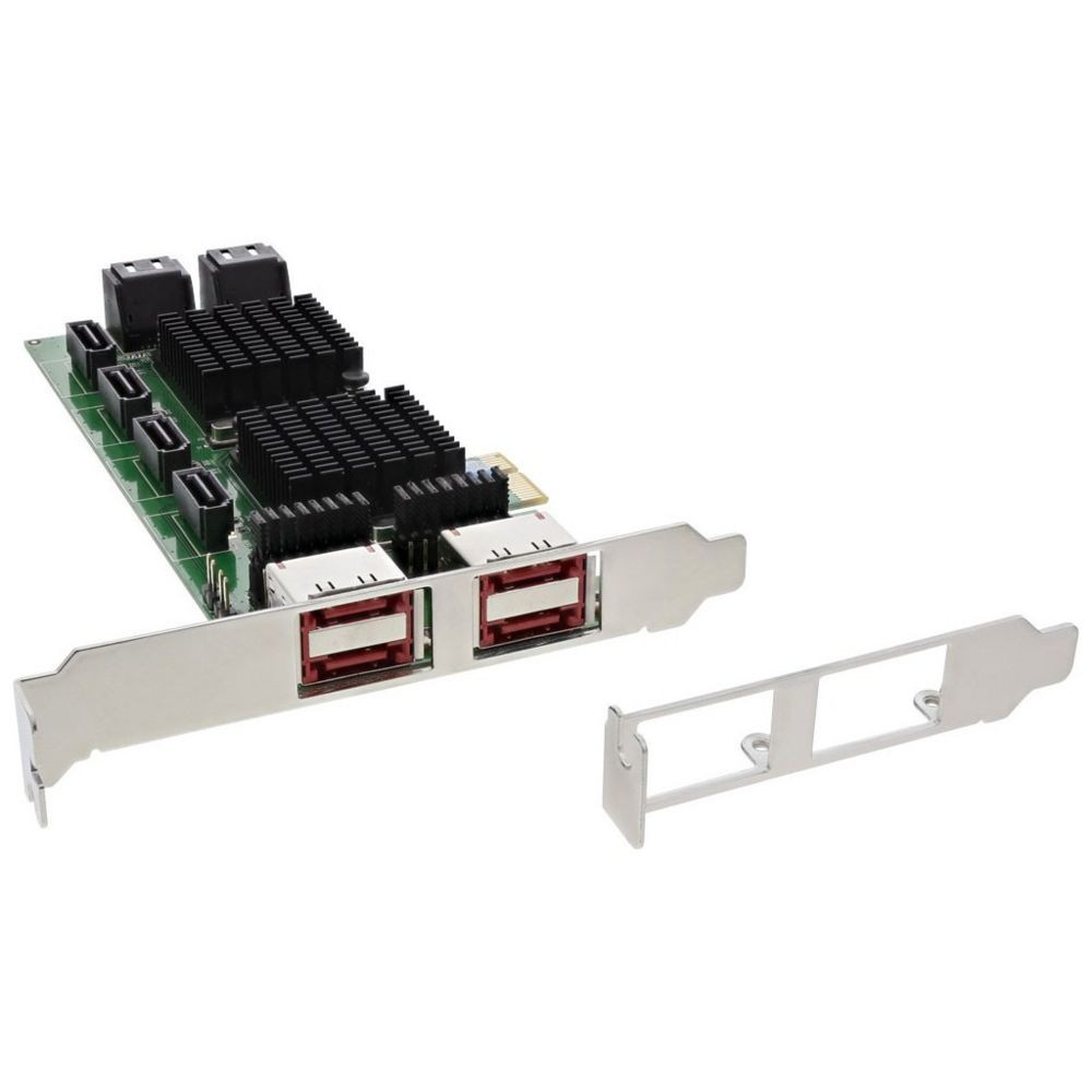 Inline Contrôleur InLine® PCI-Express 2.0 SATA 6 Gb / s, avec 8 SATA (4x eSATA)