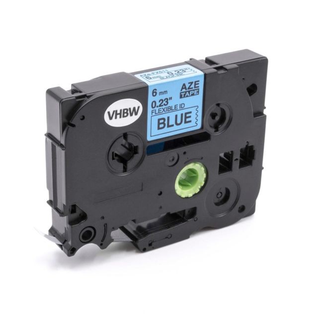 Vhbw - vhbw Cassette à ruban d'écriture 6mm noir sur fond bleu fléxible pour imprimante Brother P-Touch 1000, 1000BTS, 1000F, 1005, 1005BTS 1005F 1005FB Vhbw  - Cartouche d'encre Vhbw