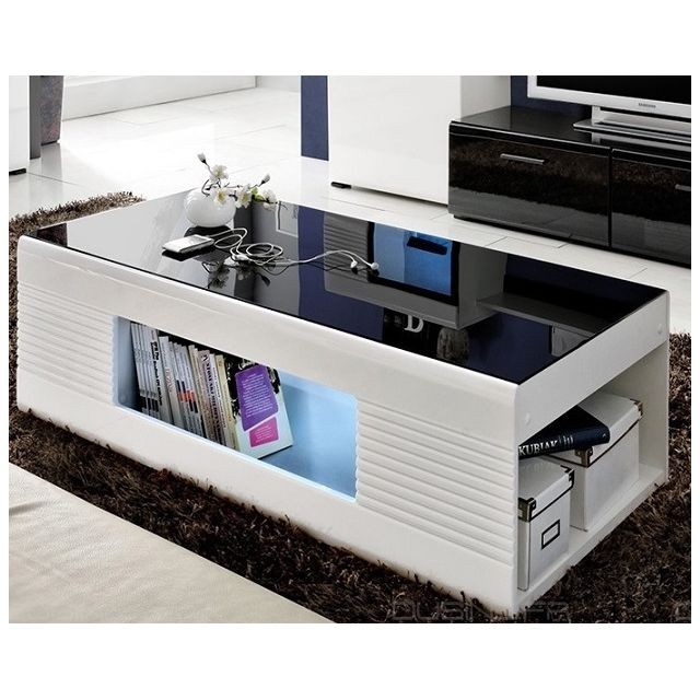 Dusine - Table basse illuminé LED et laqué, neuve - Meubles TV, Hi-Fi