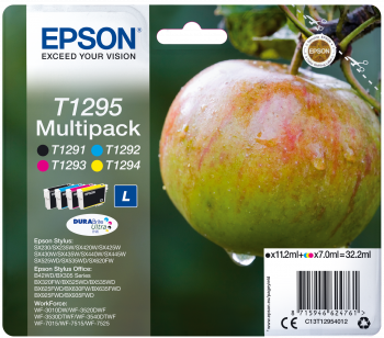 Epson - EPSON - Pack de 4 cartouches (T1295) POMME d'encre CMJN  - C13T12954012 - Epson