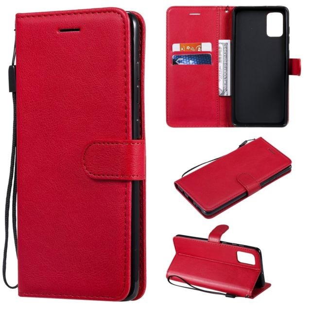 Generic - Etui en PU couleur unie magnétique rouge pour votre Samsung Galaxy A71 Generic - Accessoires Samsung Galaxy S Accessoires et consommables