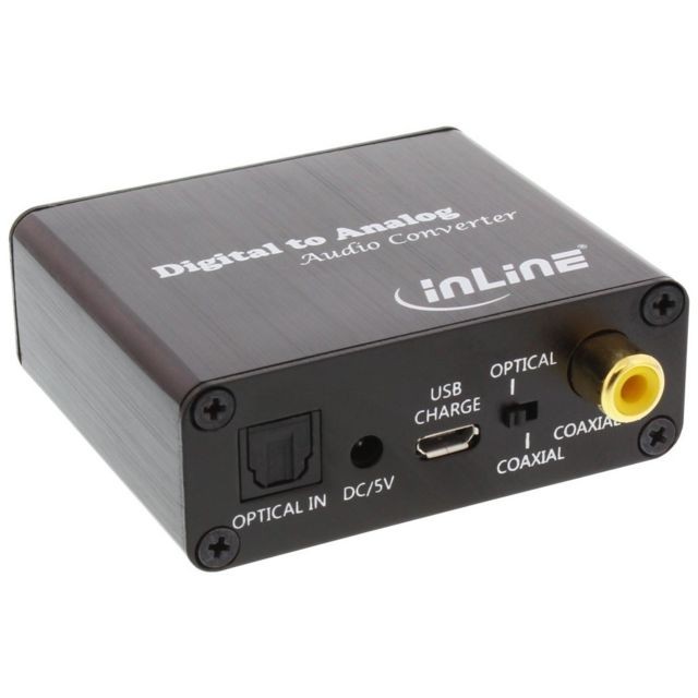 Inline - InLine® Audio Converter Entrée audio numérique Talogink et RCA analogique stéréo RCA Inline  - Convertisseur Audio et Vidéo  Inline