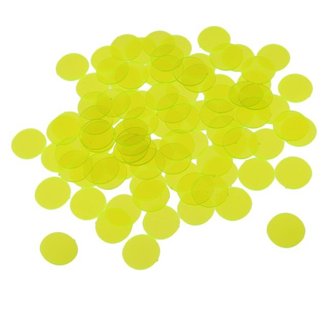 Les grands classiques Jetons de jeu de bingo 300pcs professionnels comptant des jetons de bingo-test en plastique jaune