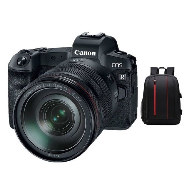 Canon - CANON EOS R KIT RF 24-105mm F4L IS USM + Backpack Black Canon  - Reflex Grand Public