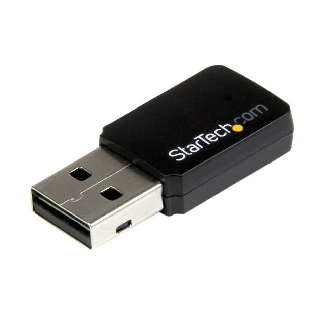 Carte réseau Startech StarTech.com Mini adaptateur USB 2.0 réseau sans fil AC600 double bande - Clé USB WiFi 802.11ac 1T1R