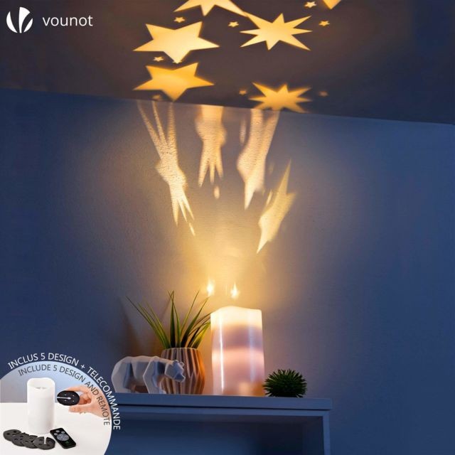 Flammes à LED Bougie LED avec projection image