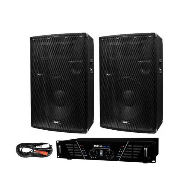 Ibiza Sound - Pack sono special PC AMPLI 2x240W + 2 HP 2 x 600 W - Equipement DJ