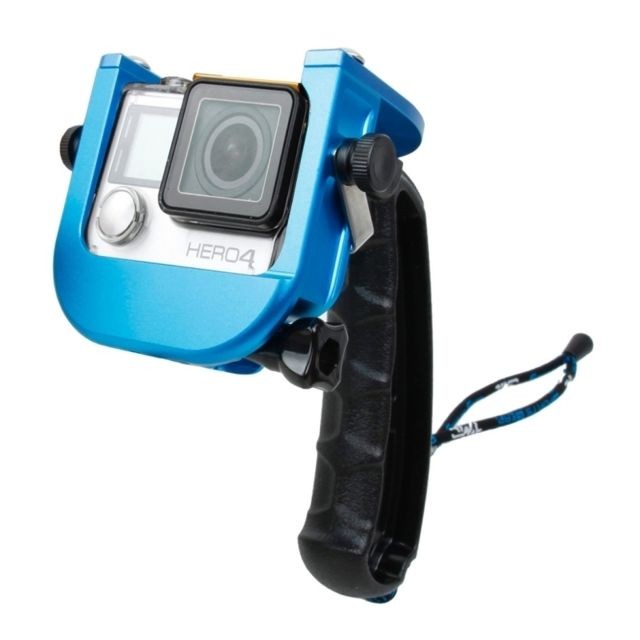 Wewoo - Stabilisateur bleu pour GoPro HERO4 / 3 + P4 Trigger Handheld Grip CNC Métal Bâton Monopod Mount Wewoo - Vacances en Photo et en Musique