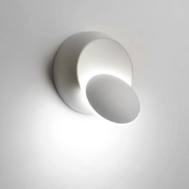Wewoo - Applique murale LED à orientable sur 360 degrés avec lampe de chevet blanche noire Créative moderne ronde moderne, température couleur: blanc (BLANC) - Applique murale Appliques