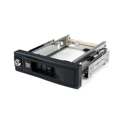 Startech - Rack amovible échange à chaud sans tiroir de 5,25 pouces pour disque dur SATA de 3,5 pouces - Adaptateur et Dock pour Disque Dur Externe