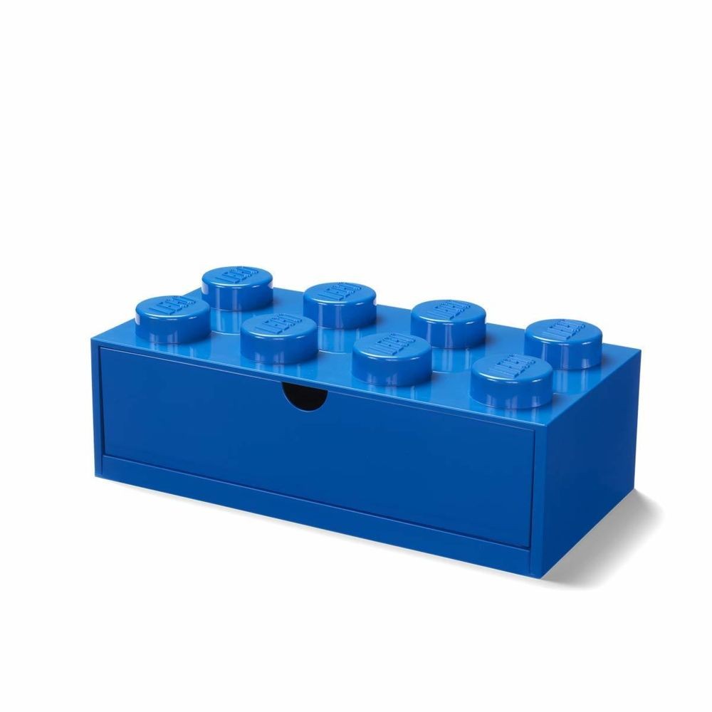 Boîte de rangement Lego LEGO Boîte de Rangement Empilable 8 Boutons Bleu Taille L