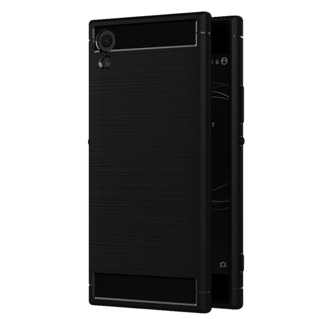 Sacoche, Housse et Sac à dos pour ordinateur portable Xeptio Sony Xperia XA1 2017 4G - Coque Protection arrière noire Carbone smartphone UltimKaz pour Sony Xperia XA 1 - Accessoires pochette XEPTIO : Exceptional case !