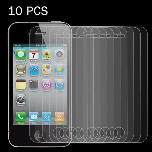 Wewoo - Verre trempé pour iPhone 4 et 4S 10 PCS 0.26mm 9 H Dureté de Surface 2.5D Anti-Explosion Film d'Écran - Protection ecran iphone 4