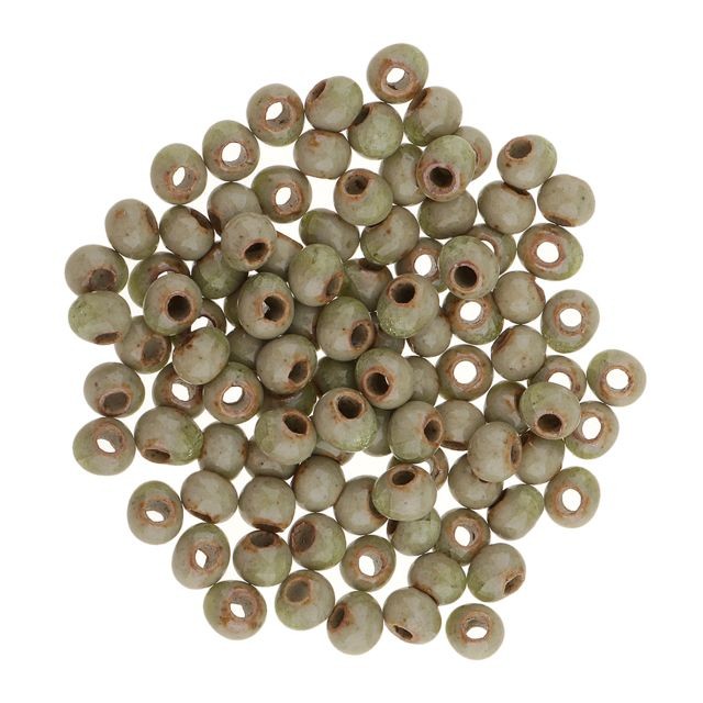 marque generique - 100 couleurs vintage 6mm perles en céramique en vrac charmes pour la fabrication de bijoux couleur 6 marque generique  - Perles