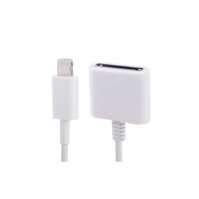 Wewoo - Adaptateur blanc pour iPhone 6 et 6 Plus, 5, iPad mini 1/2/3, iTouch 5 14cm Lightning mâle à 30 broches femelle de câble de données de synchronisation, - Câble Lightning Wewoo
