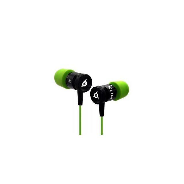 Klim - Ecouteurs gaming intra-auriculaire FUSION vert - Micro-Casque Intra auriculaire