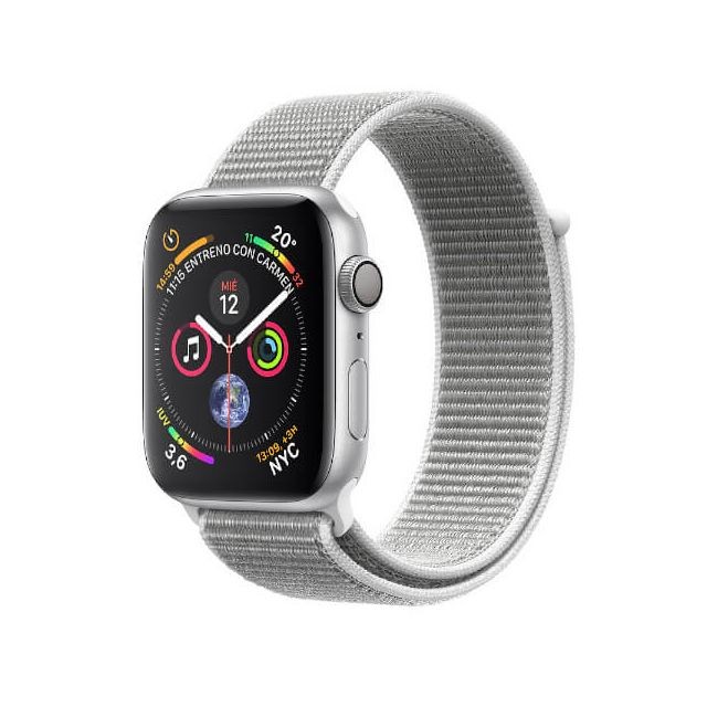 Apple - Apple Watch Series 4 GPS 40 mm Argent avec bracelet Loop nacar MU652TY/A - Occasions Apple Watch