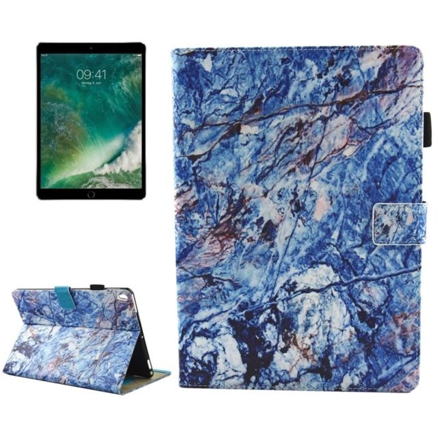 Wewoo - Smart Cover bleu pour iPad Pro 10.5 pouces Marbre Motif Horizontal Housse de protection en cuir Flip avec Holder & Card Slots & Wallet & Pen Slot & Sleep / Wake-up Wewoo  - Accessoire Tablette
