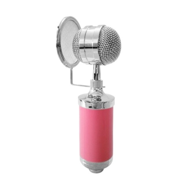 Wewoo - 3000 Home KTV Mic microphone à condensateur d'enregistrement sonore avec montage choc et filtre anti-pop pour PC et ordinateur portable, port pour écouteurs 3,5 mm, longueur de câble: 2,5 m (rose) Wewoo  - Hifi