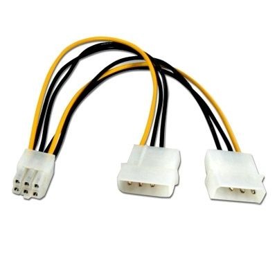 Cabling -CABLING  Molex Vers 6 Broches PCI Express PCIe Graphique Carte Alimentation câble Cordon Cabling  - Cabling