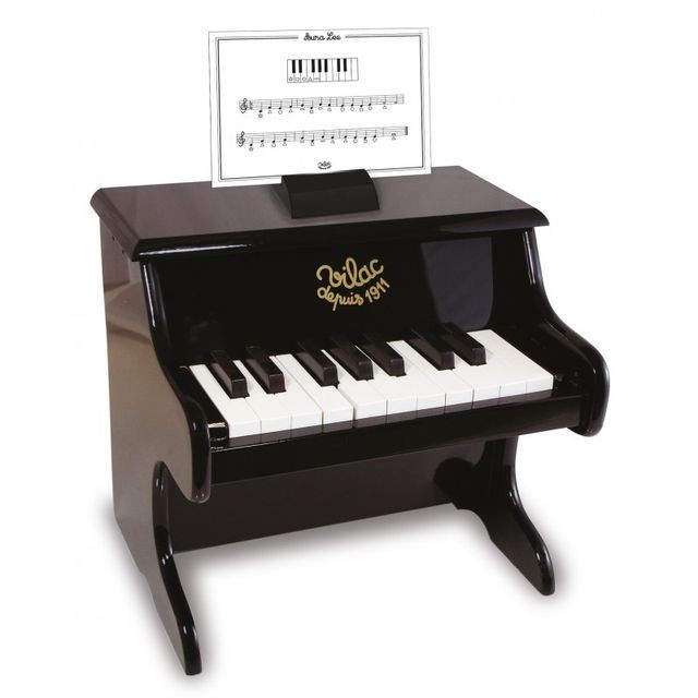 Vilac - Piano noir avec partitions Vilac - Instruments de musique