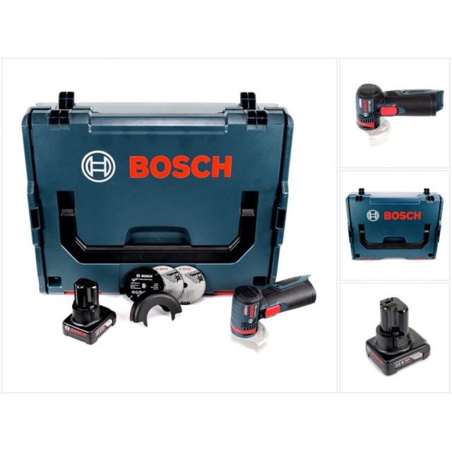 Bosch -Bosch GWS 12V-76 Professional Meuleuse angulaire sans fil avec boîtier L-Boxx + 1x Batterie GBA 6,0 Ah - sans Chargeur Bosch  - Bosch professional